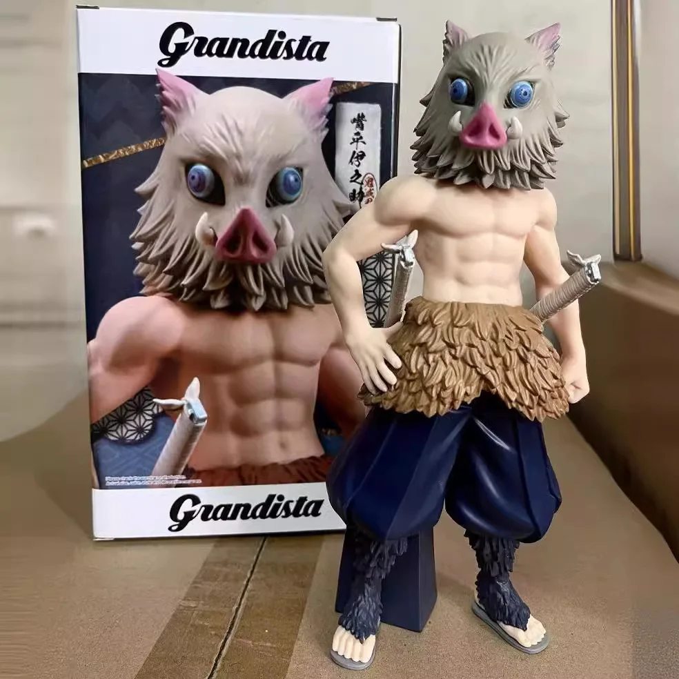 مجموعة شخصيات ROS كبيرة مصنوعة من مروحة حوالي 22 سم Tanjiro وZenitsu وNezuko وInosuke - نموذج عرض قابل للتجميع الجماعي #4