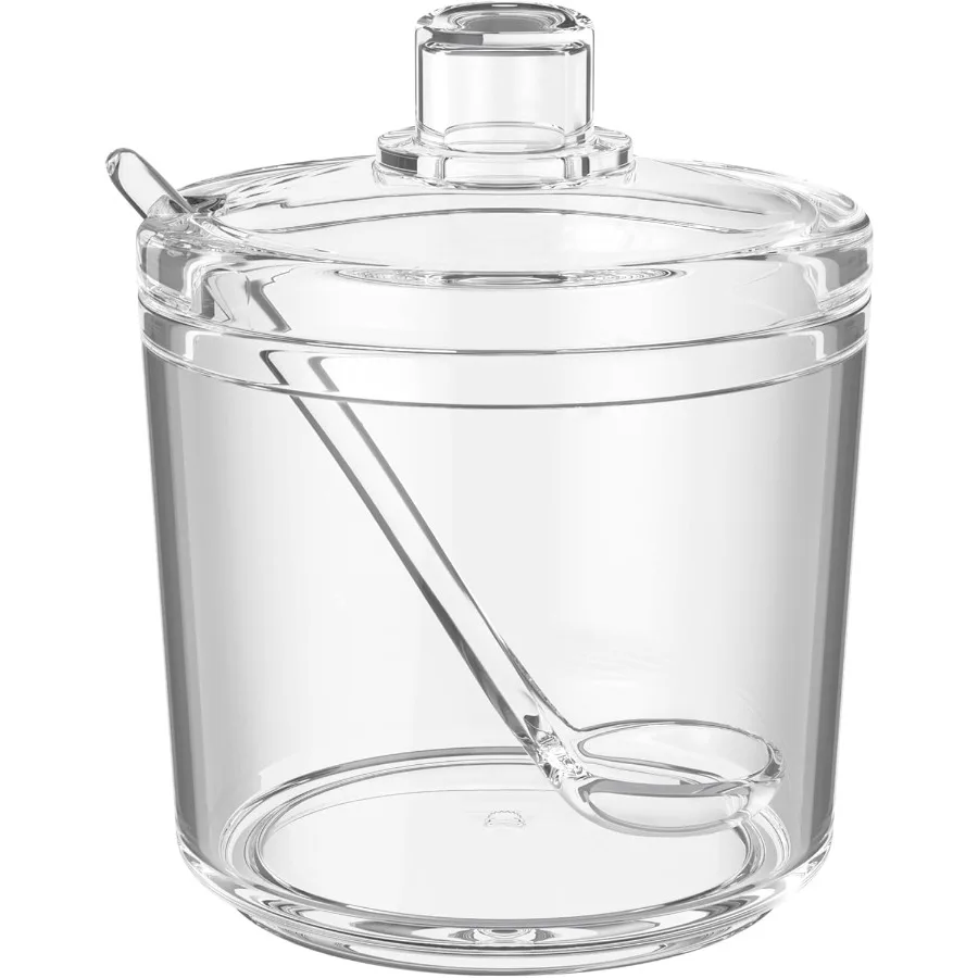 

Sugar Container with Lid and SpoonSugar Bowl Acrylic Jar for Coffee Bar Accessories Coffee Canister Kitchen Decor Small