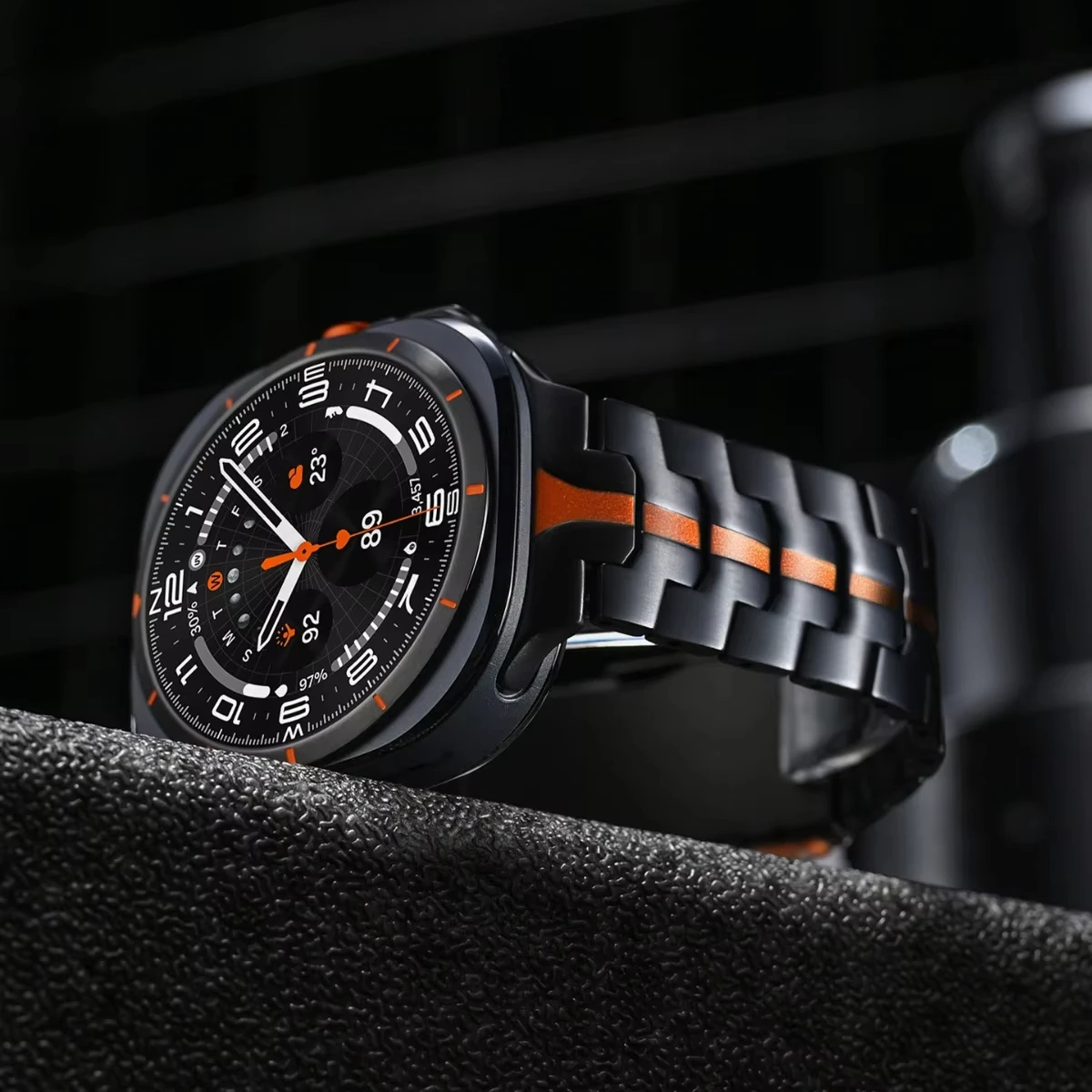 Luxury Stainless Steel Strap For Samsung Galaxy Watch Ultra 47mm No Gaps Metal Folding Buckle Bracelet For Galaxy 7 Ultra Band