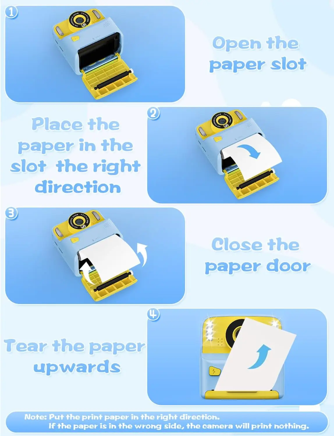 Kids Camera Instant Print 1080P HD 16X Zoom Selfie Digitale Camera voor Meisjes Jongens Kerst Verjaardagscadeautjes Speelgoed met 32G Set