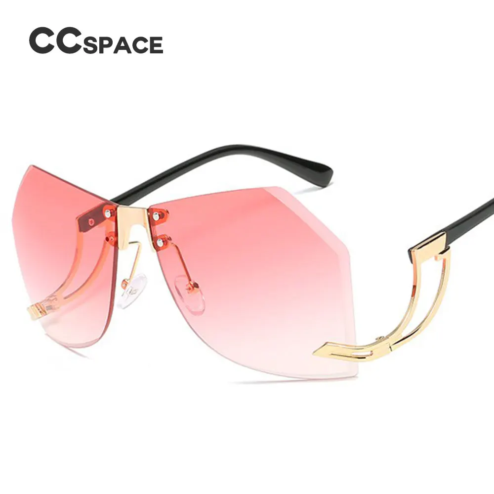 45360 CCSPACE 8 Color 32g Irregular Frameless Sunglasses Women Gradient Alloy Frame Brand Glasses Designer Fashion Female Shades