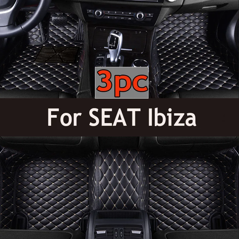 

Car Floor Mats For SEAT Ibiza 6J 6P MK4 2008~2017 Waterproof Rugs Durable Carpets Luxury Leather Mat Car Accessories 2009 2010