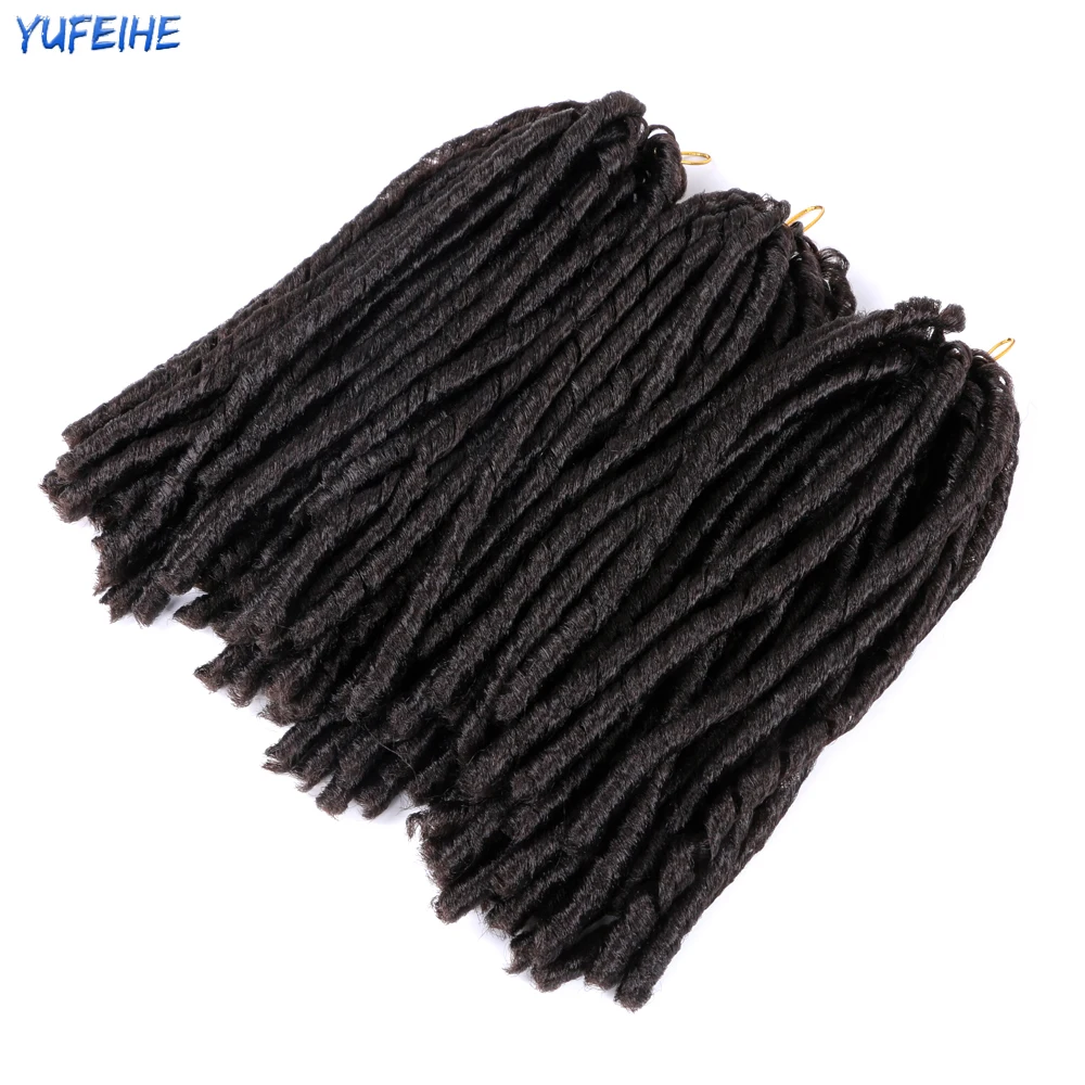 Soft Dread Crochet Hair Synthetic Faux Locs 14Inch Dreadlocks Afro Hairstyles Soft Braids Hair Organic Hair Black Mixed Blonde