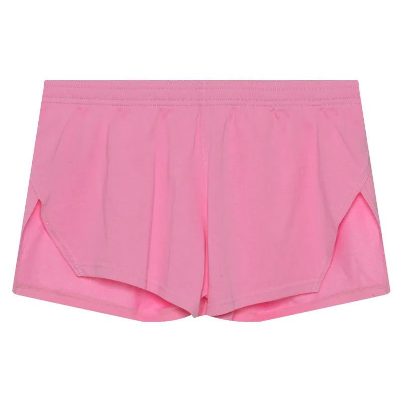 

2026 men's shorts cotton cloth with pockets open fork inner pocket breathable mid-waist sports F3102