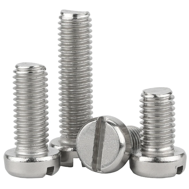 5-20pcs GB65 M1.6 M2 M2.5 M3 304 A2-70 Stainless Steel Slotted Flat Round Cheese Head Machine Screw Bolt