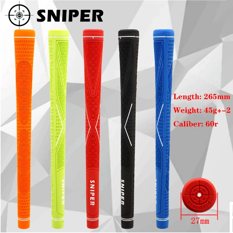 

Sniper Unisex Standard Natural Lightweight Golf Grips, Soft Rubber, Anti-skid Golf Irons, Fairway Wood Grips, 5 Colors, 45g