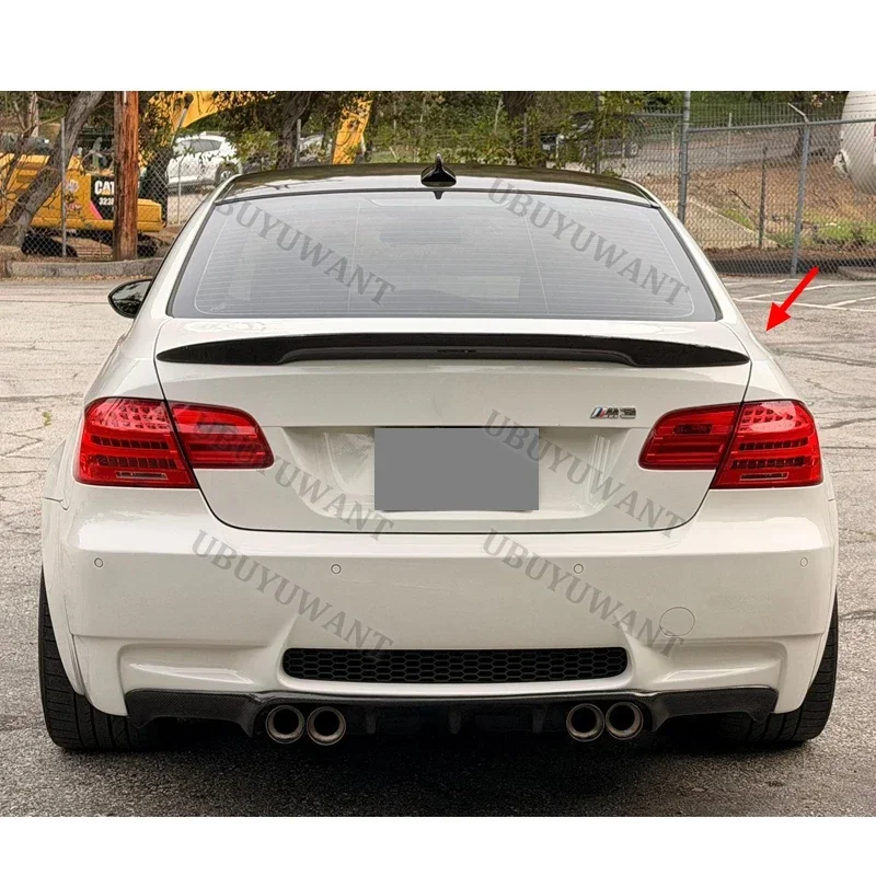 P-Style für BMW E92 3er 2-Türer M3 & E92 Coupé Heckspoilerlippe ABS Schwarz Flügelspoiler Auto-Styling Original ab Werk 2005-2012 – Detail 6