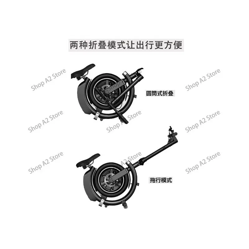 Folding Electric Bicycle Lightweight Portable Lithium Battery Power Assist Bike Men Women Daily Commuting Cross Border E-bike