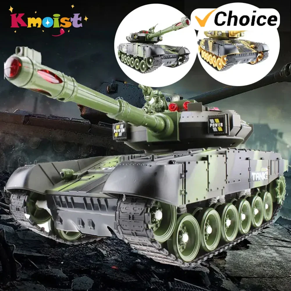 RC Tank Super BigLaunch Cross-Country Tracked Remote Control Vehicle Charger Battle Hobby Toys for Boys Children Birthday Gifts