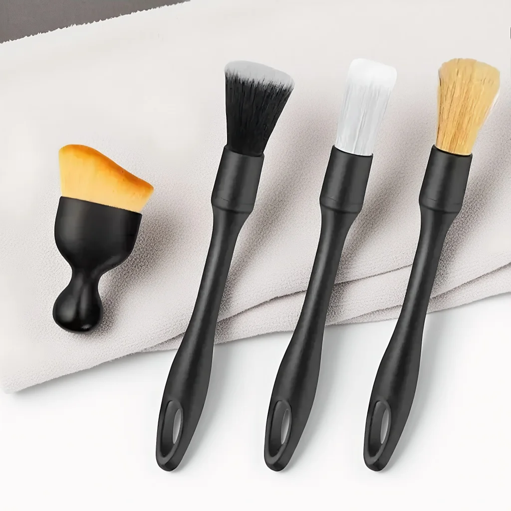 

Комплект щеток для чистки вентиляционных отверстий автомобиля — мягкая щетина для детализации интерьера, приборной панели и колес