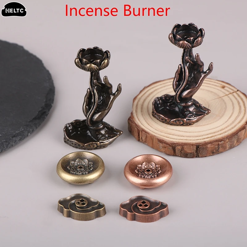 1pcs Small Incense Burner Backflow Incense Buddha Hand Lotus Incense Frame Incense Zen Tea Ceremony Table Tea Table Furnishings