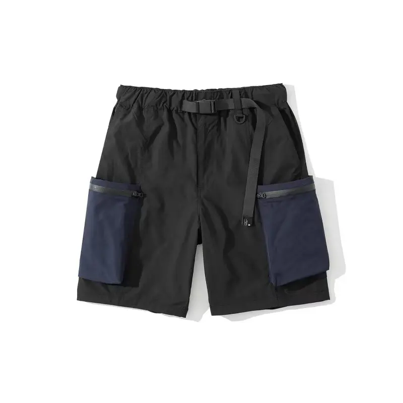 Summer Outdoor Thin Color Block Short Pants Men's Military Style Workwear Five-Quarter Loose Casual Mid-Length Men's Shorts