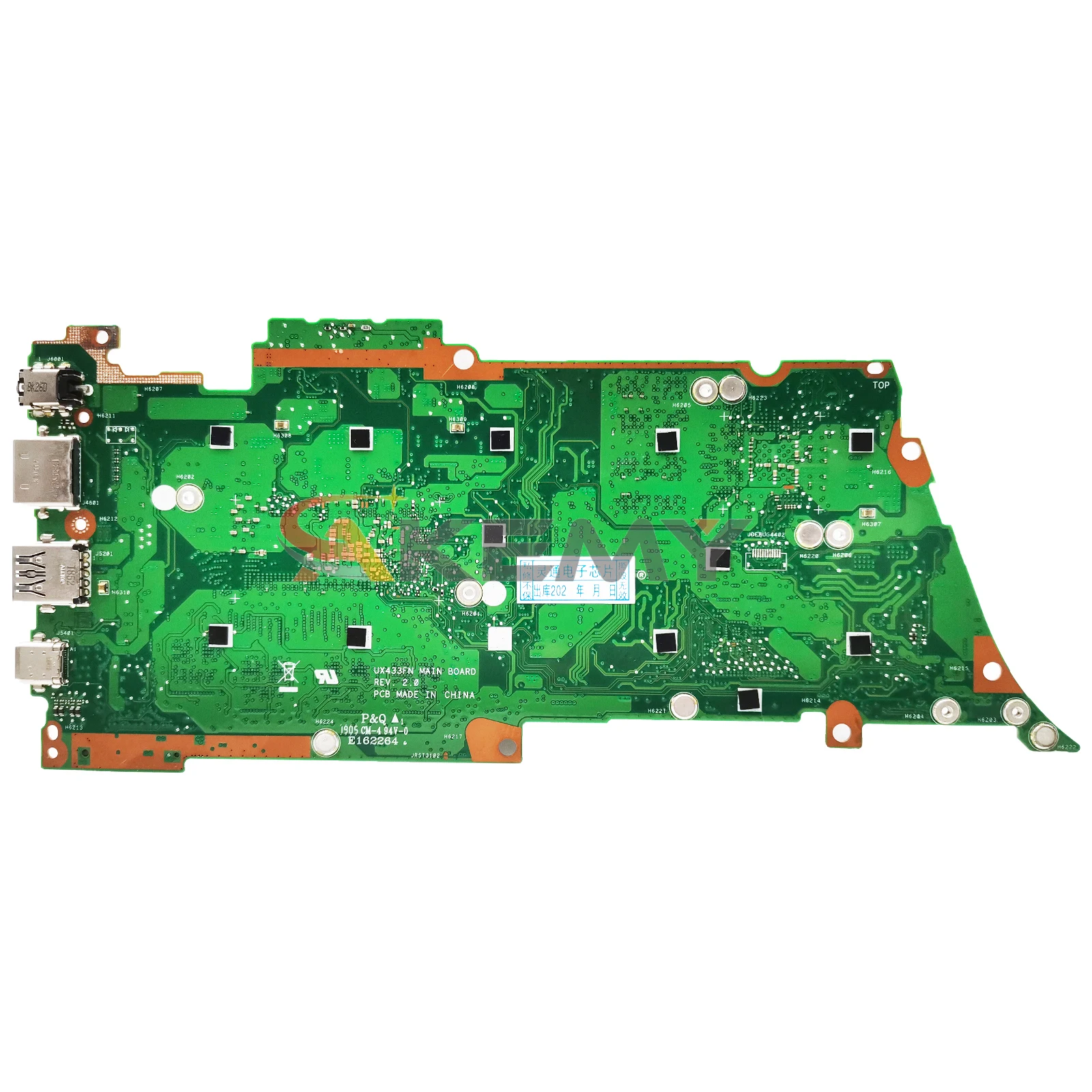 Imagem -05 - Akemy Ux433f Placa-mãe para Laptop Asus Zenbook Ux433fn Ux433fa U4300f Placa-mãe i3 i5 i7 8th Gen Cpu 4g 8g 16g-ram Mx150 Uma