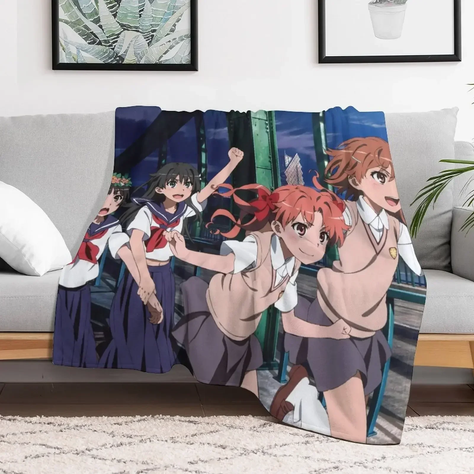 

Toaru Series - Group Throw Blanket Soft Big Luxury For Sofa Thin Blankets