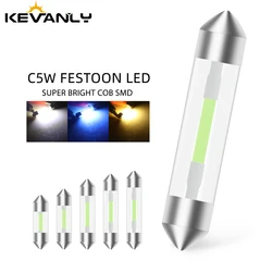 10X C5W C10W LED Bulbs COB 31mm 36mm 39mm 41mm Canbus Festoon Led Car Interior Light Dome Reading License Plate Lamp 12V