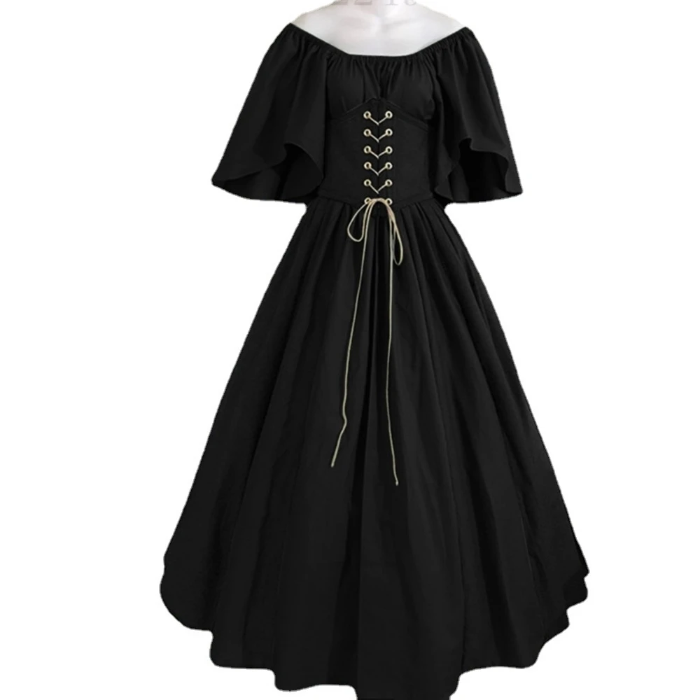 Mittelalterliches Renaissance-viktorianisches Kostüm für Damen, langärmelig, Prinzessinnenkleid, Halloween, Karneval, Party, Cosplay-Kostüm