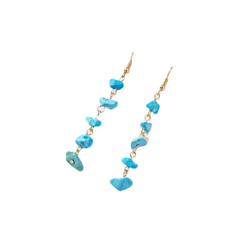 Natural Irregular Raw Stone Earrings Amethysts Apatite Lapis Quartz for Women Luxury Quality Jewelry Girls Gift