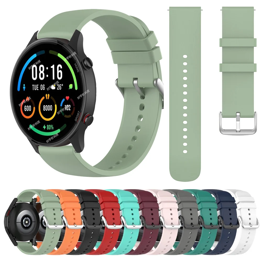 22mm Silicone Watch Strap For Xiaomi mi Watch Color 2 Sports Watchband For Xiaomi Watch S1 Active/Mi Watch Color Sports Correa