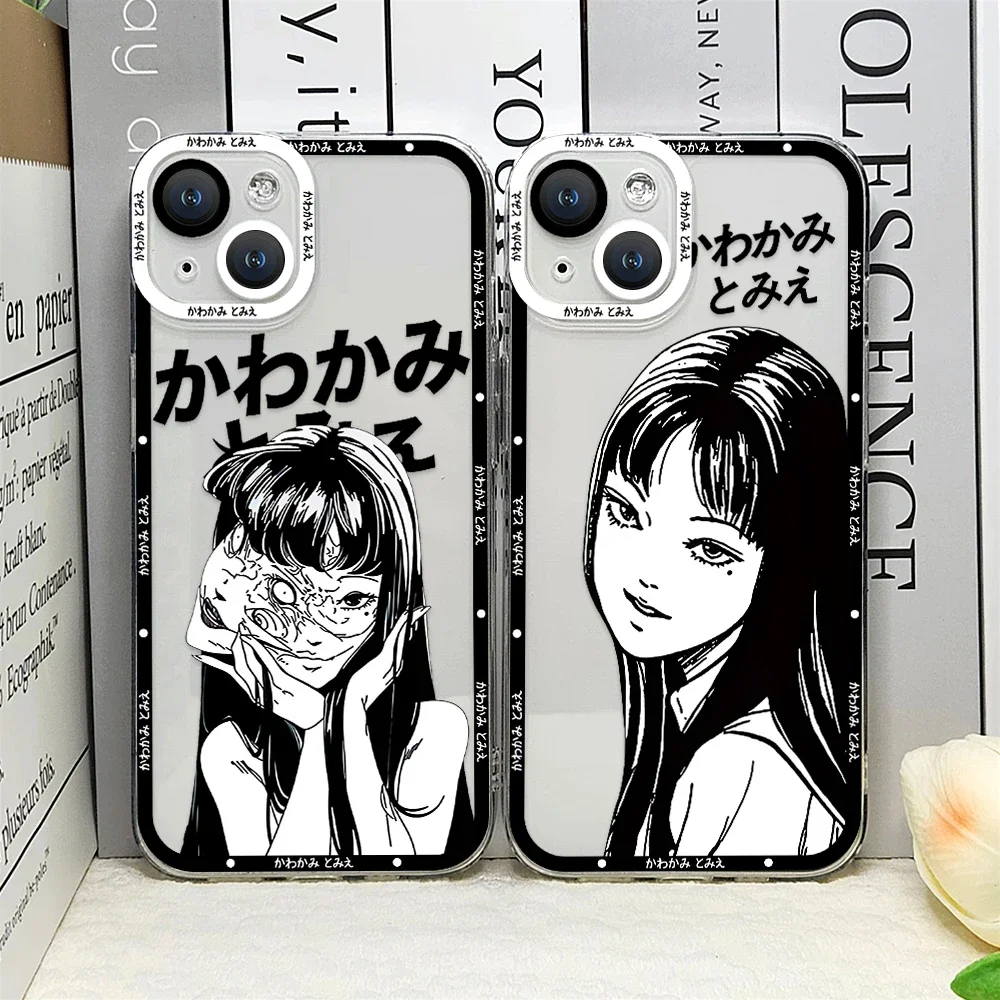 Anime Tomie Revenge Junji Ito Horror Cartoon Phone Case for IPhone SE2 7 8 14 Plus X XS XR 11 12 13 Mini 15 Pro Max Cover Fundas