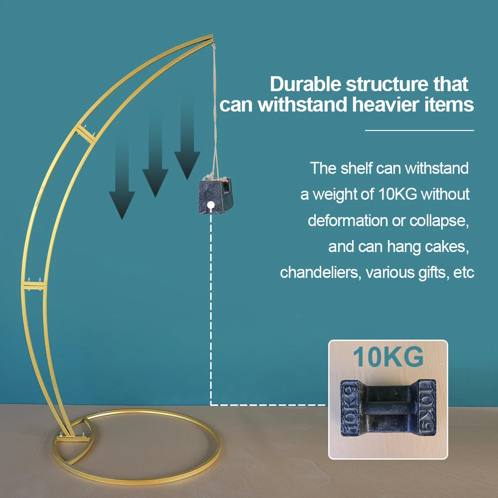 

Metal Decorative Cake Stand Iron Frame White Black Gold Fleurs Artificielles Birthday Party Backdrop Decoration