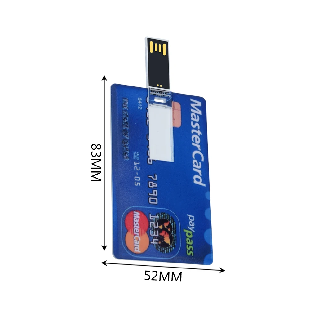 Key Bank Card USB Flash Drive 128gb 64gb 32gb pendrive credit card memory stick usb2.0 U disk