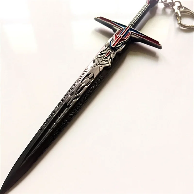 Periféricos de película y TV de 18cm/7,08 pulgadas, llaveros de espada de estrella genial, espada de juguete para Cosplay, modelo de arma de Metal, manualidades, bolsa de libros, colgante de regalo
