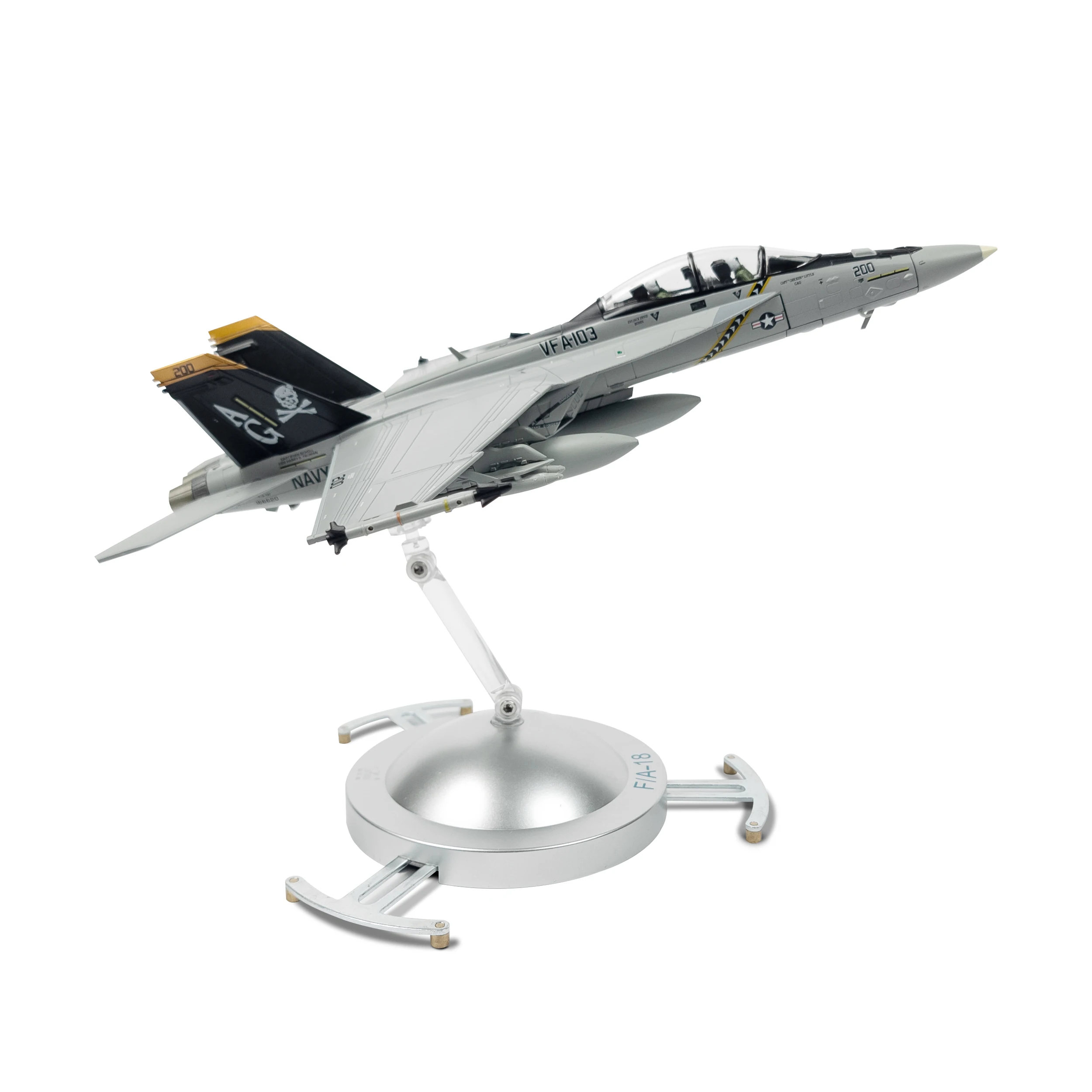 

Металлическая модель самолета NUOTIE F/A-18F Super Hornet 1/72 с подставкой, литая под давлением, из сплава, реплика штурмового истребителя Роджерса