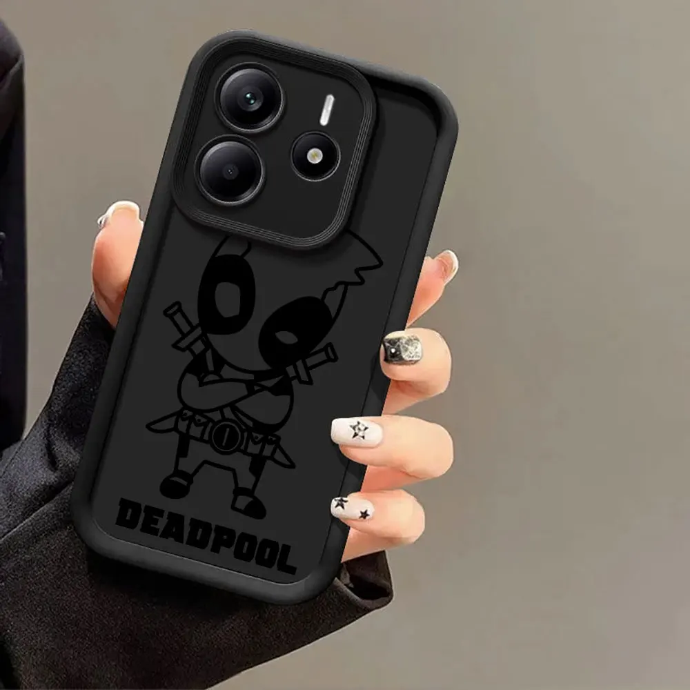 

Case For Xiaomi Redmi Note 14 13 12 11 Pro 9 8 10 Pro 9S 12S Cover for Redmi 13C 14C TURBO4 Marvel Groot Raccoon Deadpool Fundas