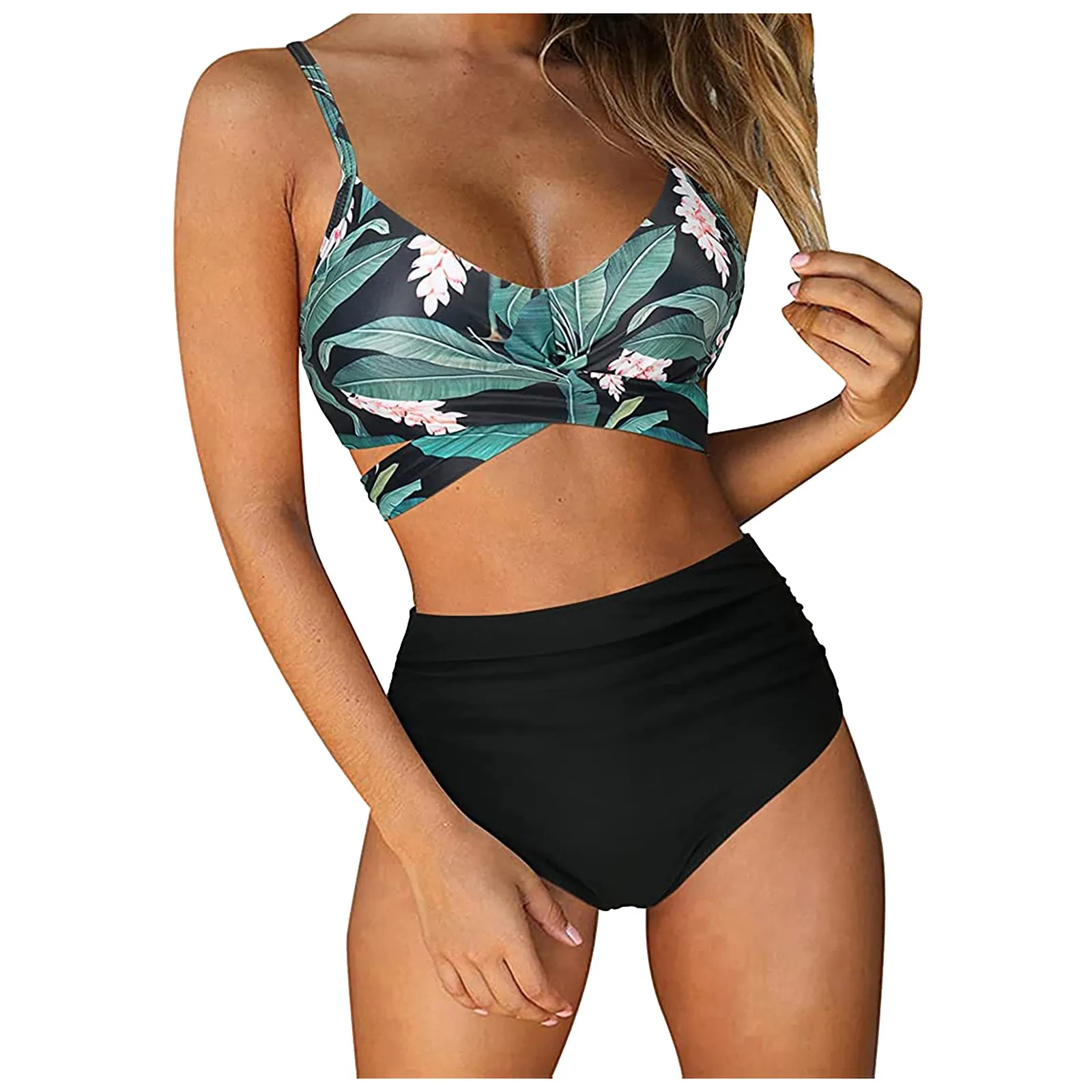 Women\'S Striped Printing Padded Push Up 2 Piece Bikini Sets Swimsuits Beachweart Swimsuits Women Summer 2024 Biquinis Feminino