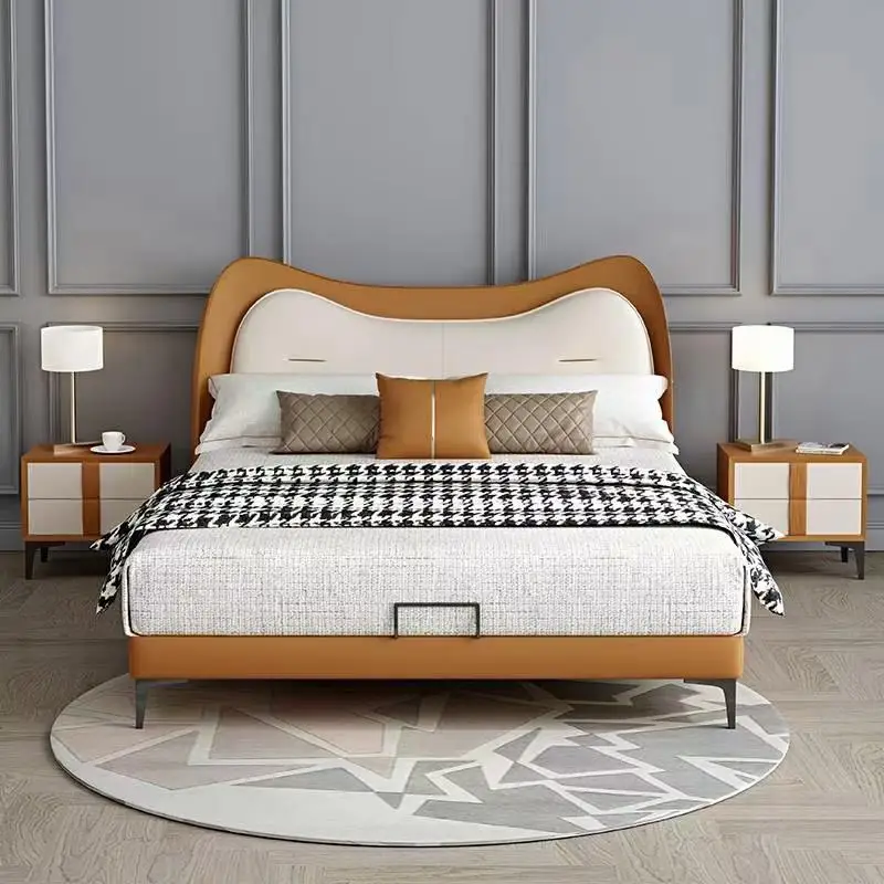 Solid Wood Kids Splicing Bed with Double Side Guardrail, Large Bed for Boys Girls, Bedroom & Living Room Home Furniture