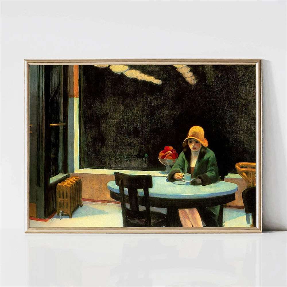 Morning Sun by Edward Hopper Print Minimalist Modern Edward Hopper New York Movie Poster Modern American Realism Canvas Painting