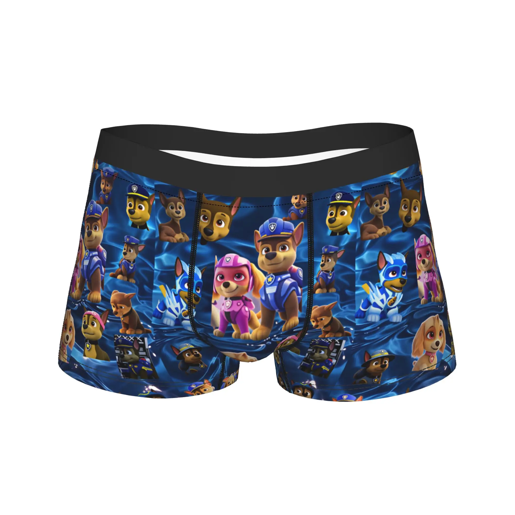 Paw Dogs Chase Character Different Pose Shorts Briefs  Underwear Quality Men's Elastic Boxershorts Design Plus Size Underpants