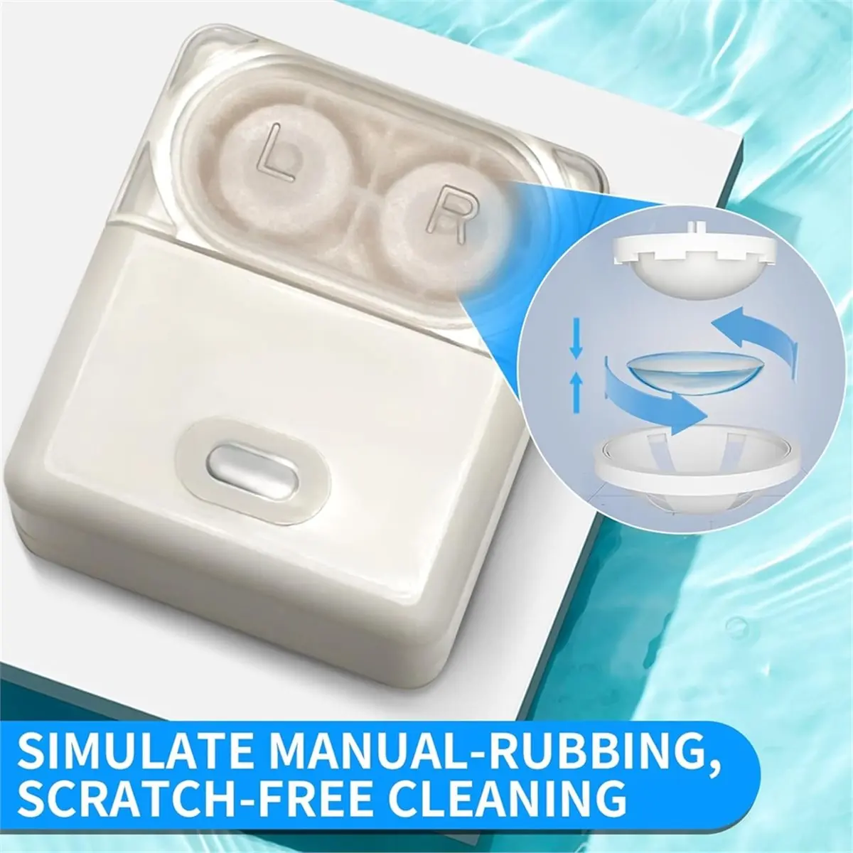 2026 New Contact Lens Cleaner Machine for RGP Only -K Lens , Automatic Dual Chamber Washer for RGP /Orthokeratology Lenses