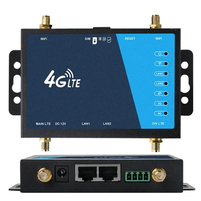 Imagem -03 - Roteador Wifi sem Fio com Lte e Antenas Externas 4g Cartão Sim Roteador Industrial com Porta Lan