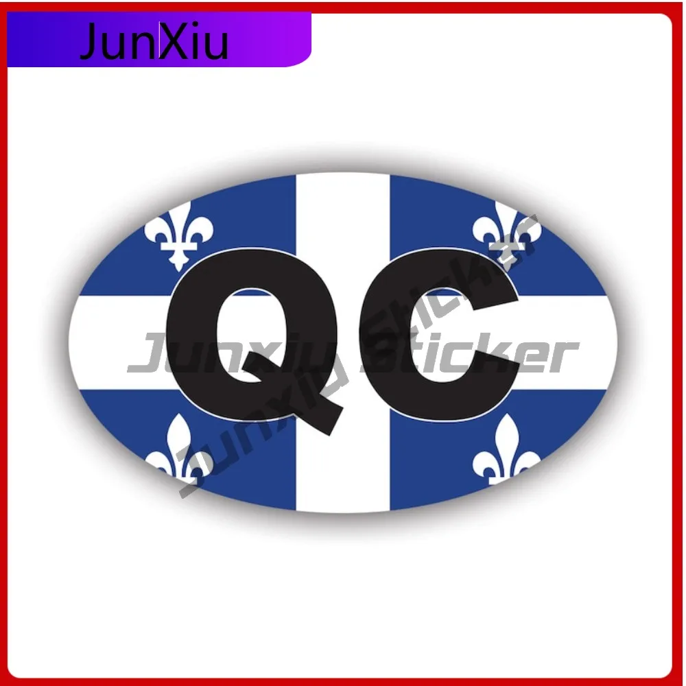 Oval Qc Quebec Flag…
