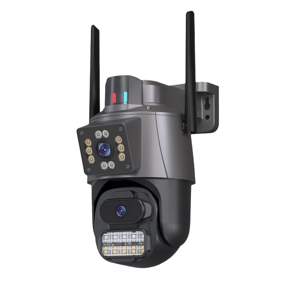 Imagem -06 - Tela de Lente Dupla Câmeras ip Wifi à Prova Impermeável Água Cor ir Visão Noturna Humano Rastreamento Automático Vigilância Icsee Cctv Segurança Ptz 4k 8mp