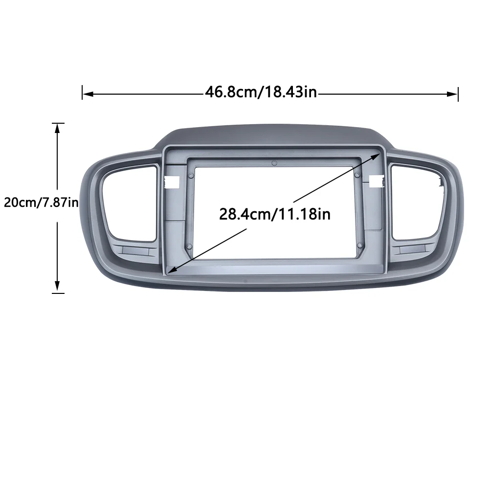For the KIA Sorento Car Stereo Frame 2 DIN Radio DVD MP5 Kit Decoration Mirror 10 Inches 2015-2019 Android Center Fascia Cable