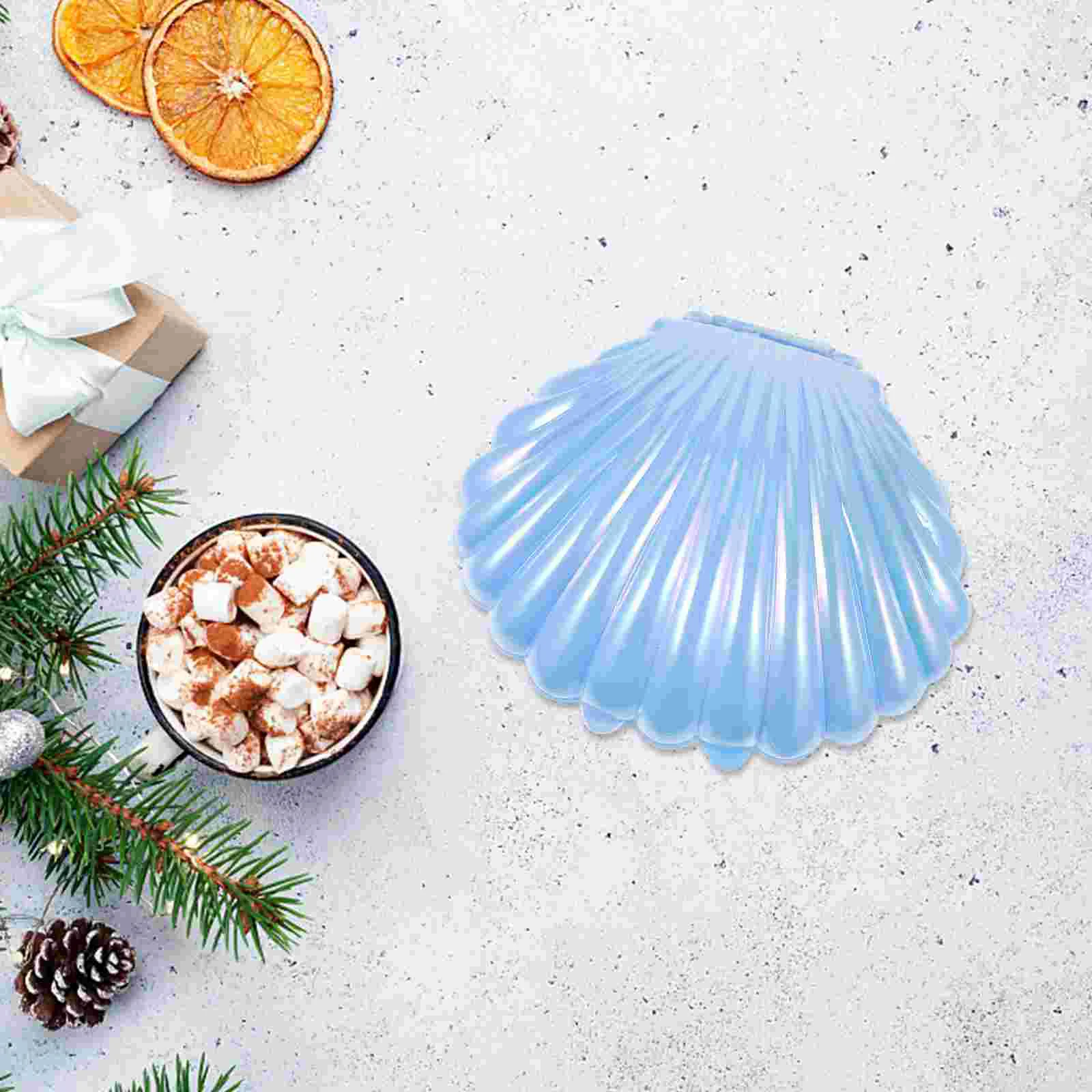 10 Pcs Pearlescent Shell Candy Boxes Gifts Beach Wedding Favors Small Party Containers Plastic Seashell Sweets Box