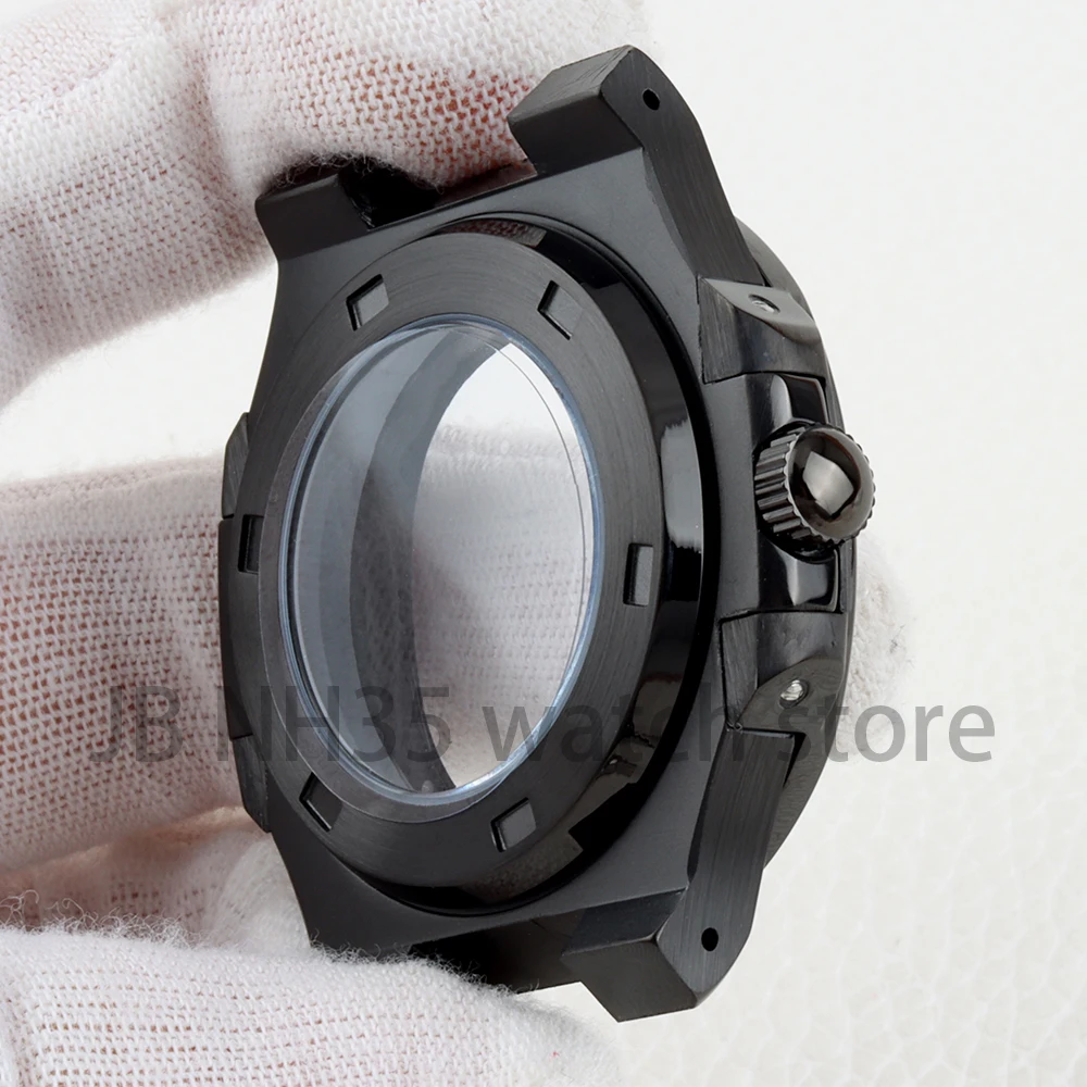 Silver/Black/Rose Gold 40mm Square Watch Case Stainless Steel Sapphire Glass for Nautilus 29.8mm Dial NH35 NH36 NH38 Movement