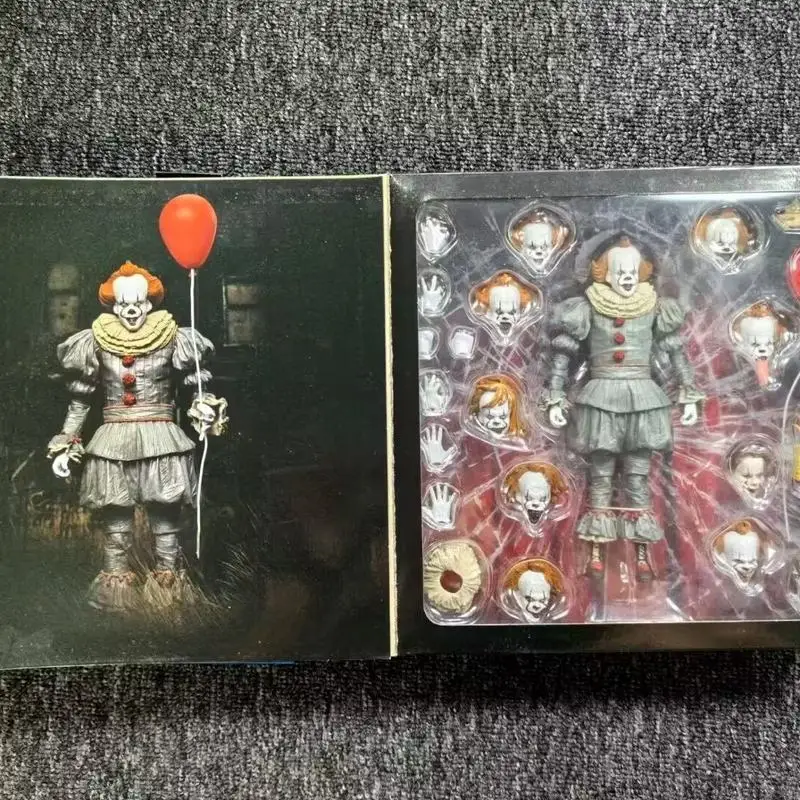 Anime NECA IT Pennywise Deluxe Edition 7 Action Figures Ultimate Horror Collectible Model Desktop Ornament Surprise Toys Gifts