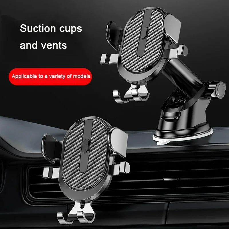 Air Vent Universal Car Mobile Phone Holder Gravity Sensor Car Holder Riangle Gravity Frosted Simplicity Solid Metallic Material