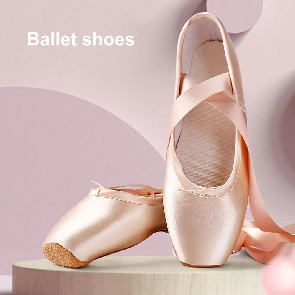 1 Pair Ballet Shoes Soft Lining Straps Girl Dance Shoes Girls Leather Ballet Slippers For Kindergarten Toddlers Beginner Dancers