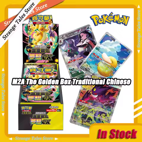 100% Original Pokemon Ex Super Dream M2A The Golden Box PTCG Cards M2A Treasure Box Chinese Collectible Trading Cards Gifts