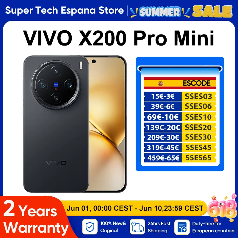 Nouveau Vivo X200 Pro Mini OriginOs 5 Écran AMOLED 6,31 pouces 120 Hz Dimensity OTA 5700 mAh Charge 90 W Appareil photo 50,0 MP Nouveau Vivo X200 Pro Mini OriginOs 5 Écran AMOLED 6,31 pouces 120 Hz Dimensity OTA 5700 mAh Charge 90 W Appareil photo 50,0 MP