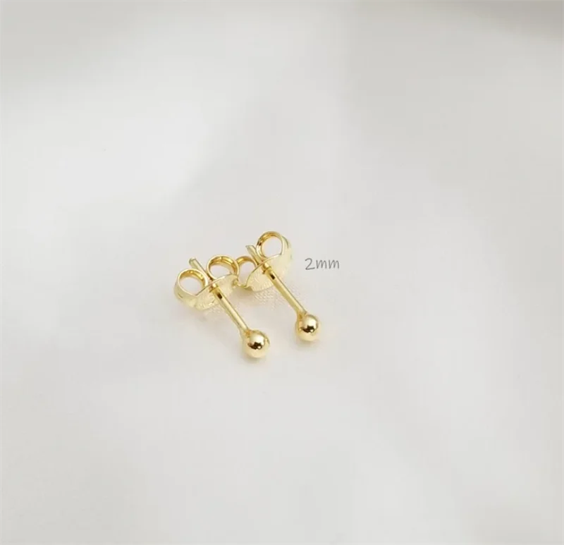 14K Gold Filled Tiny Ball Studs Earrings Dainty Earrings Vintage Earrings For Women Simple CZ Studs Waterproof Jewelry