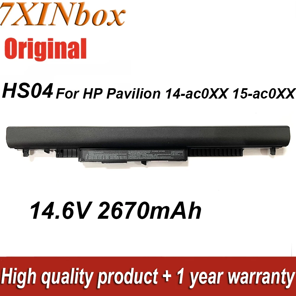 

7XINbox HS04 14.6V 2670mAh Laptop Battery For HP 240 245 G4 14 14G 15 15G 14q 15q Pavilion 14-ac0XX 14g-ad000 15-ac000 15-ac0XX