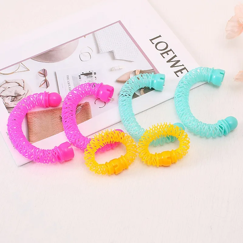 

6/8PCS Donuts Hair Curler Hair No Heat Spiral Curls DIY Tool for Women Roller Hairdresser Curls Hair Styling Accessories