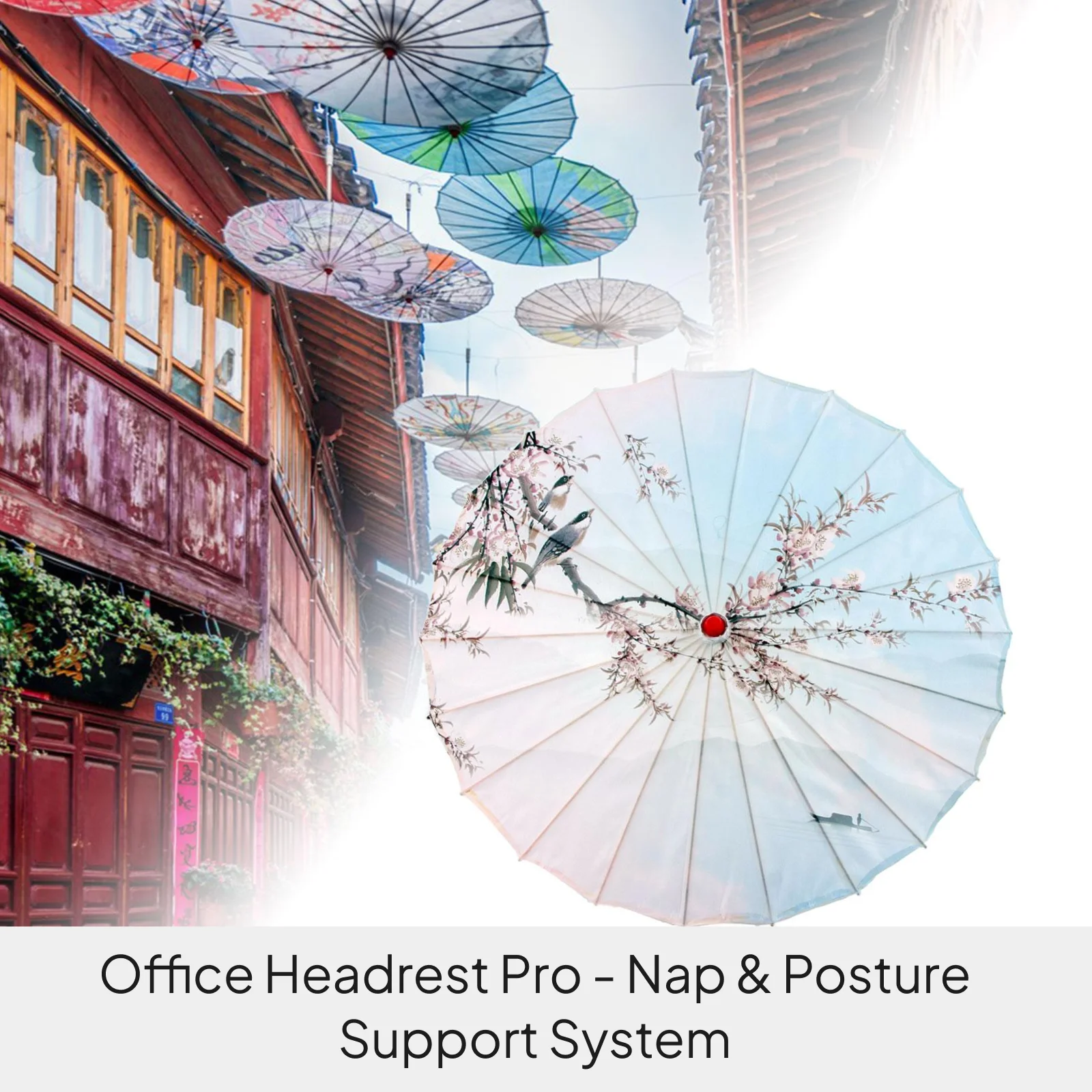 Oriental Silk Cloth Parasol Sturdy Rainproof Decorative Umbrella Vintage Style for Cosplay Dance Events