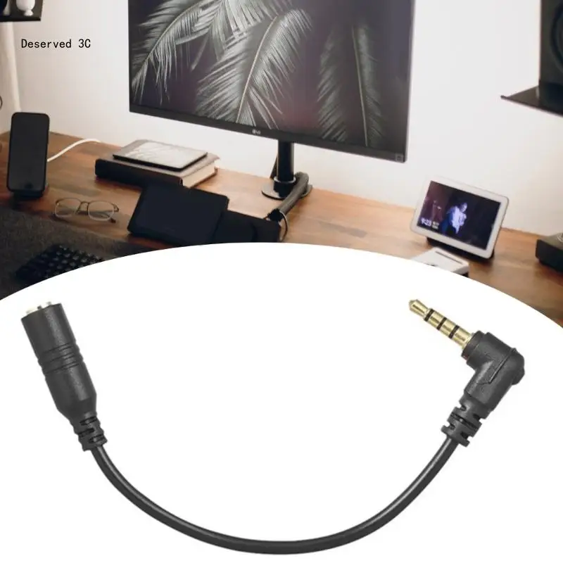 3.5mm TRS to TRS Adapter Cable For Smartphone Mics to PC and Cameras