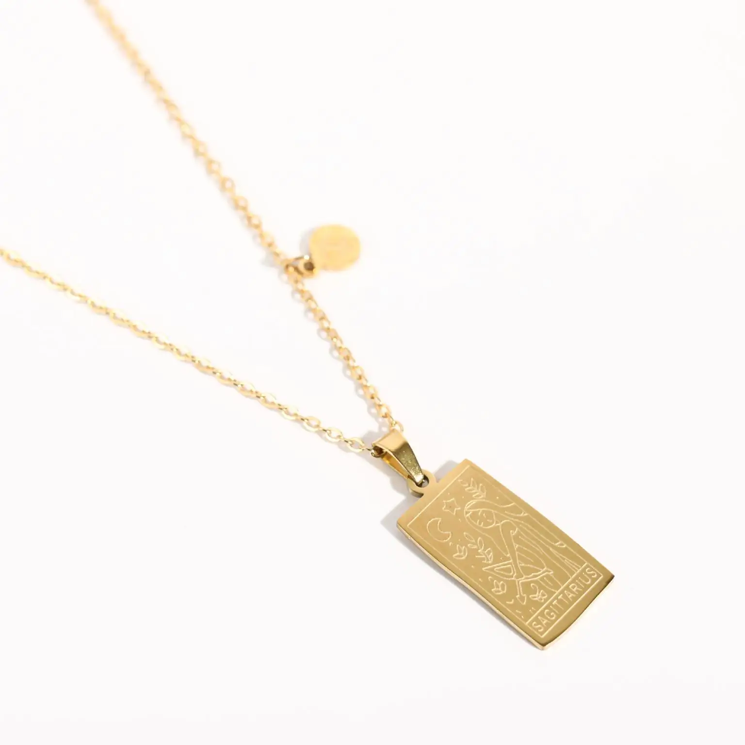 Vintage 12 Constellations Tarot Stainless Steel Necklace